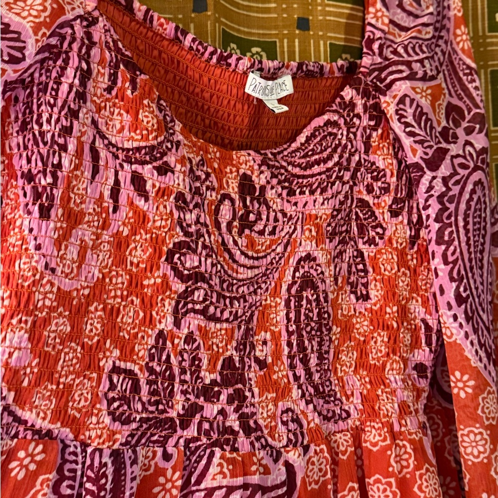 Women's Paisley Print Dress - Picture 2 of 6